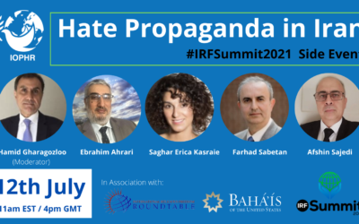 Event 12 July at IRFSummit2021 “Hate Propaganda in Iran”