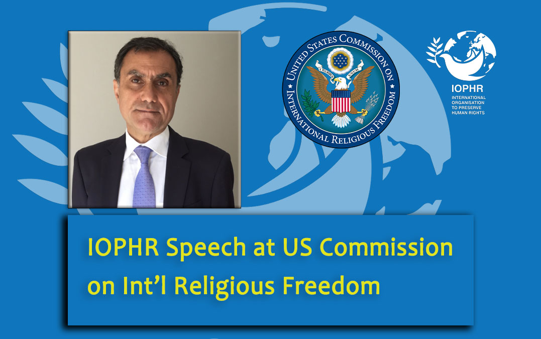 IOPHR representative’s speech to IRF and the US State Department’s representatives on the Iranian Regimes’ fatwas calling for assassinations of Salman Rushdie, John Bolton and Mike Pompeo