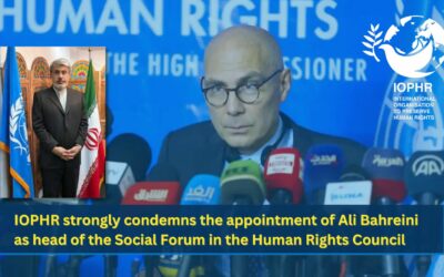 Open Letter to Volker Türk and Václav Bálek – condemnation of recent appointment of Ali Bahreini as head of the Social Forum in the Human Rights Council